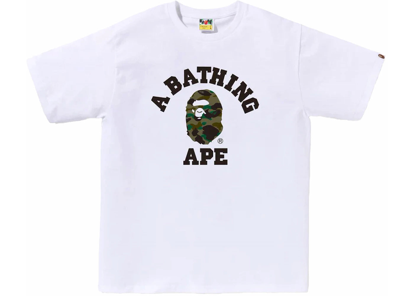 BAPE 1st Camo College Tee White/Green