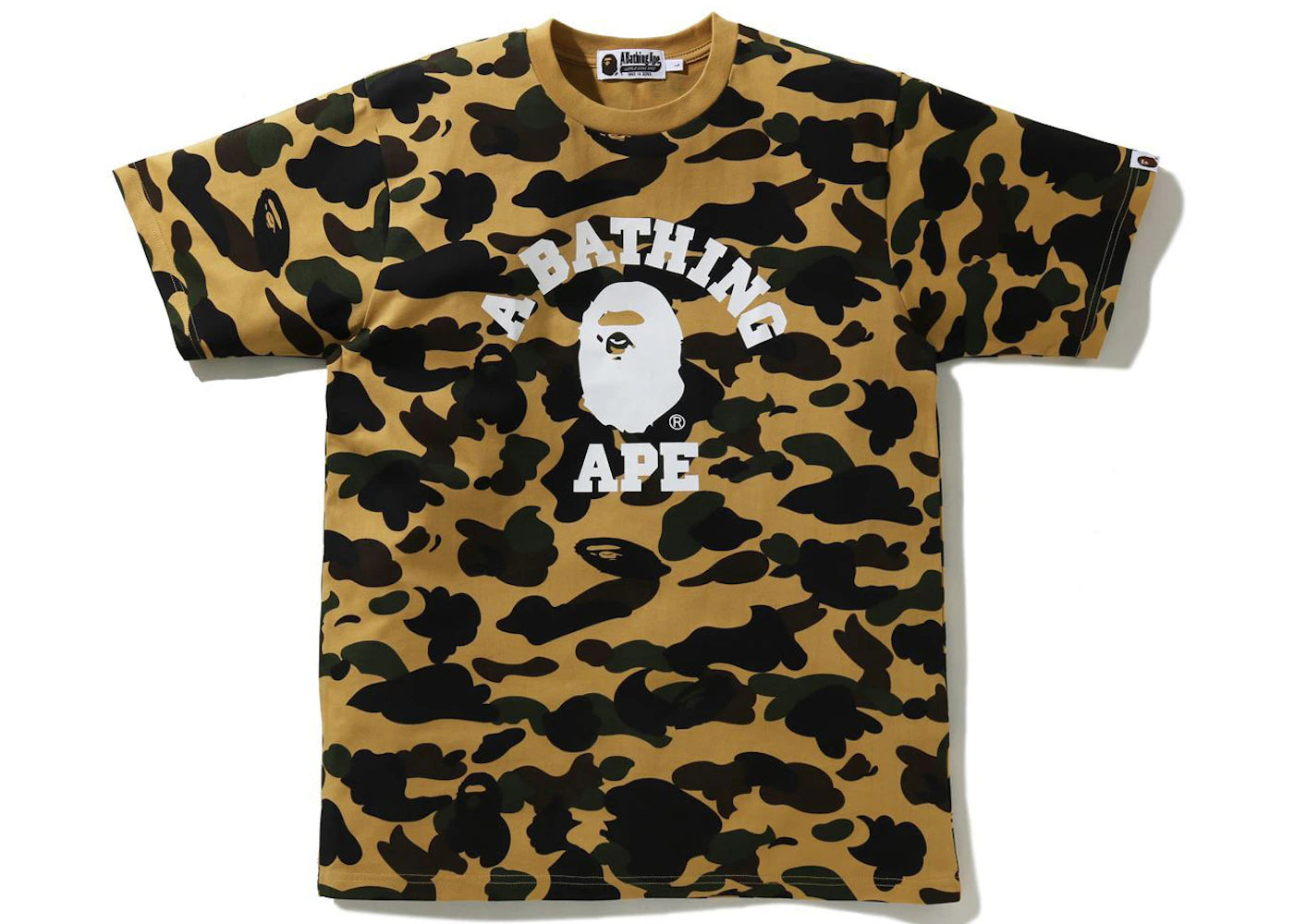 BAPE 1st Camo College Tee Yellow