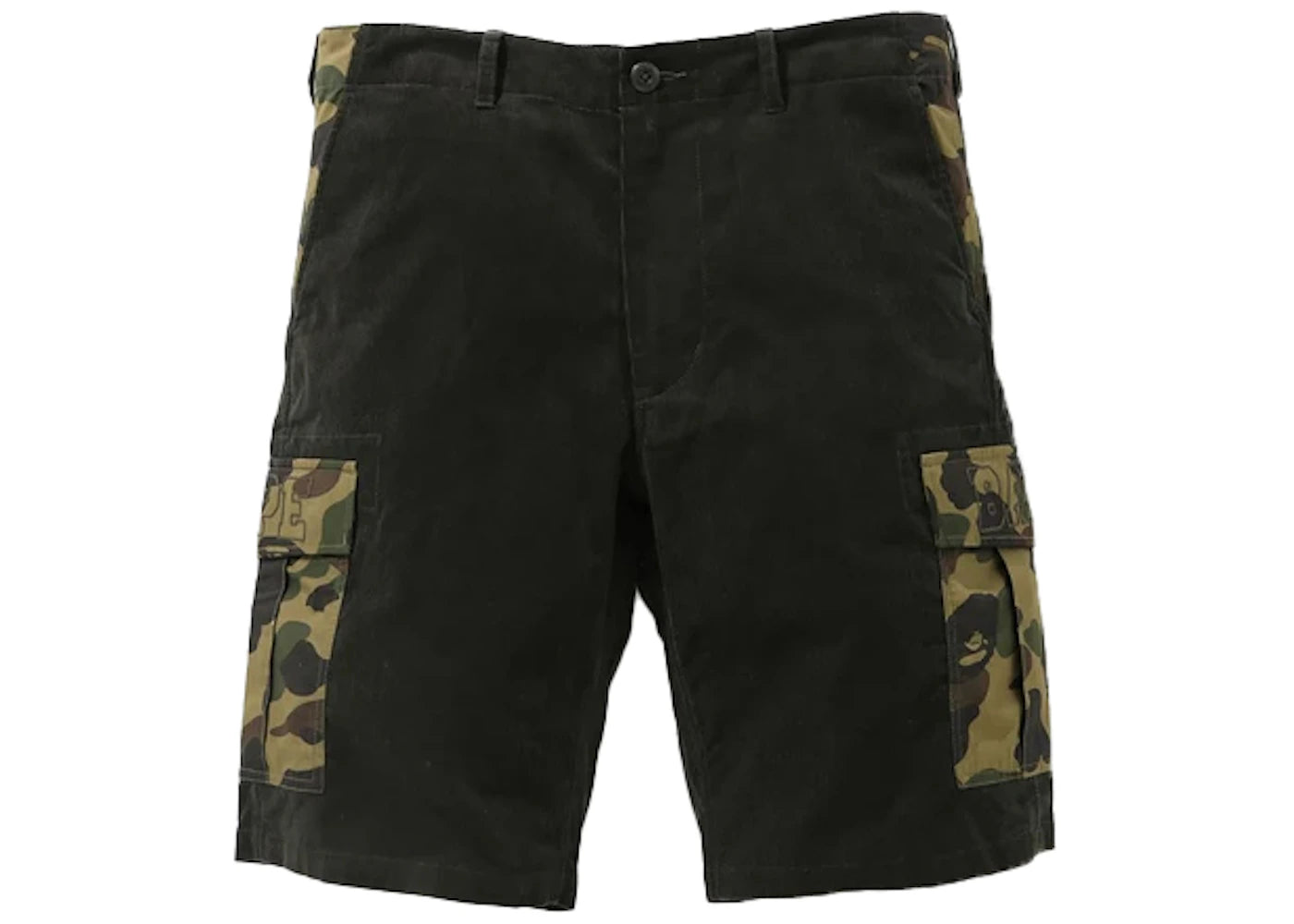 BAPE 1st Camo Corduroy Wide 6Pocket Shorts Olivedrab