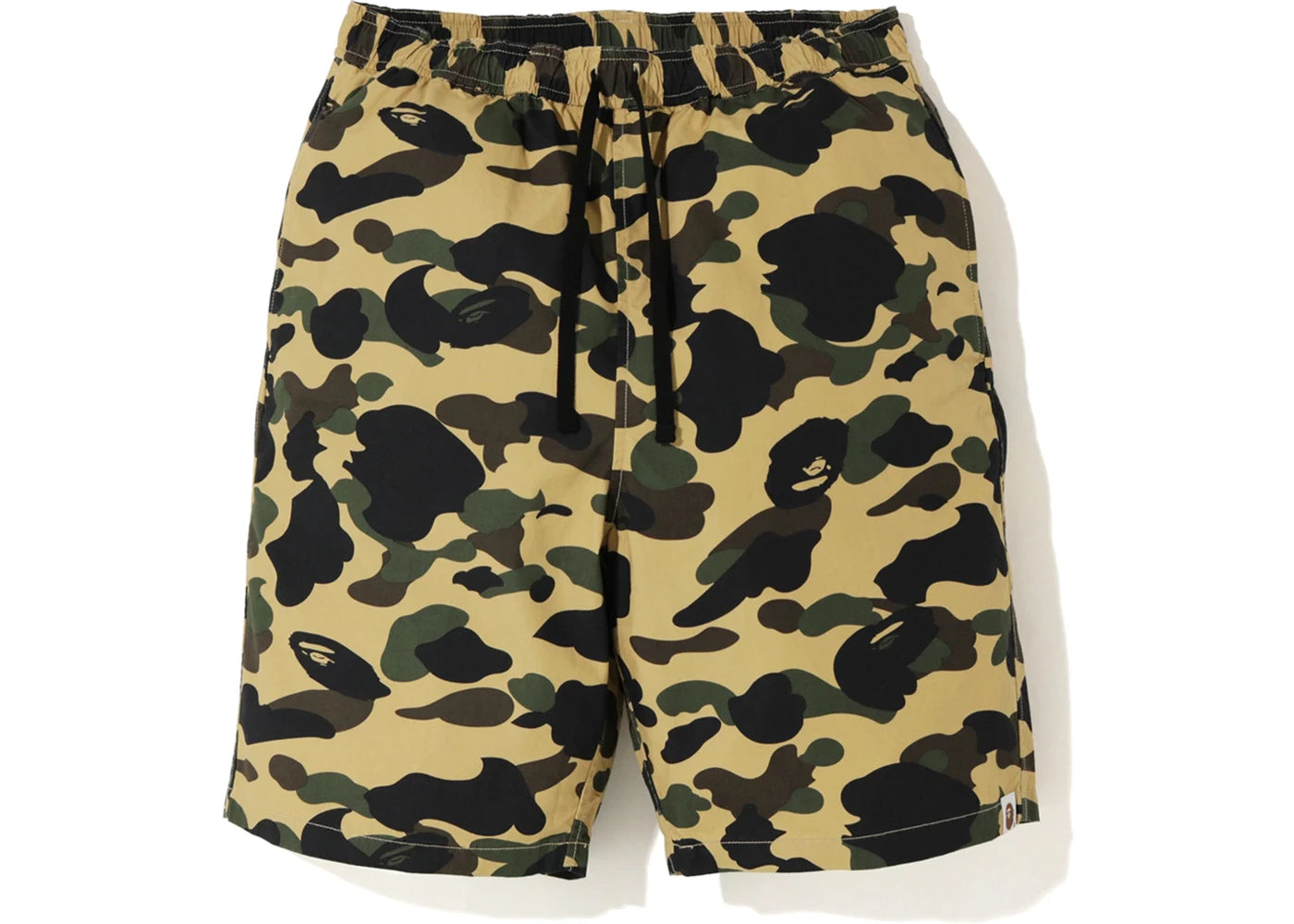 BAPE 1st Camo Drawstring Shorts Yellow