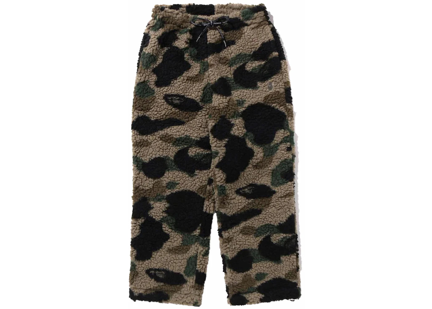 BAPE 1st Camo Metal Ape Head One Point Fleece Pants Green