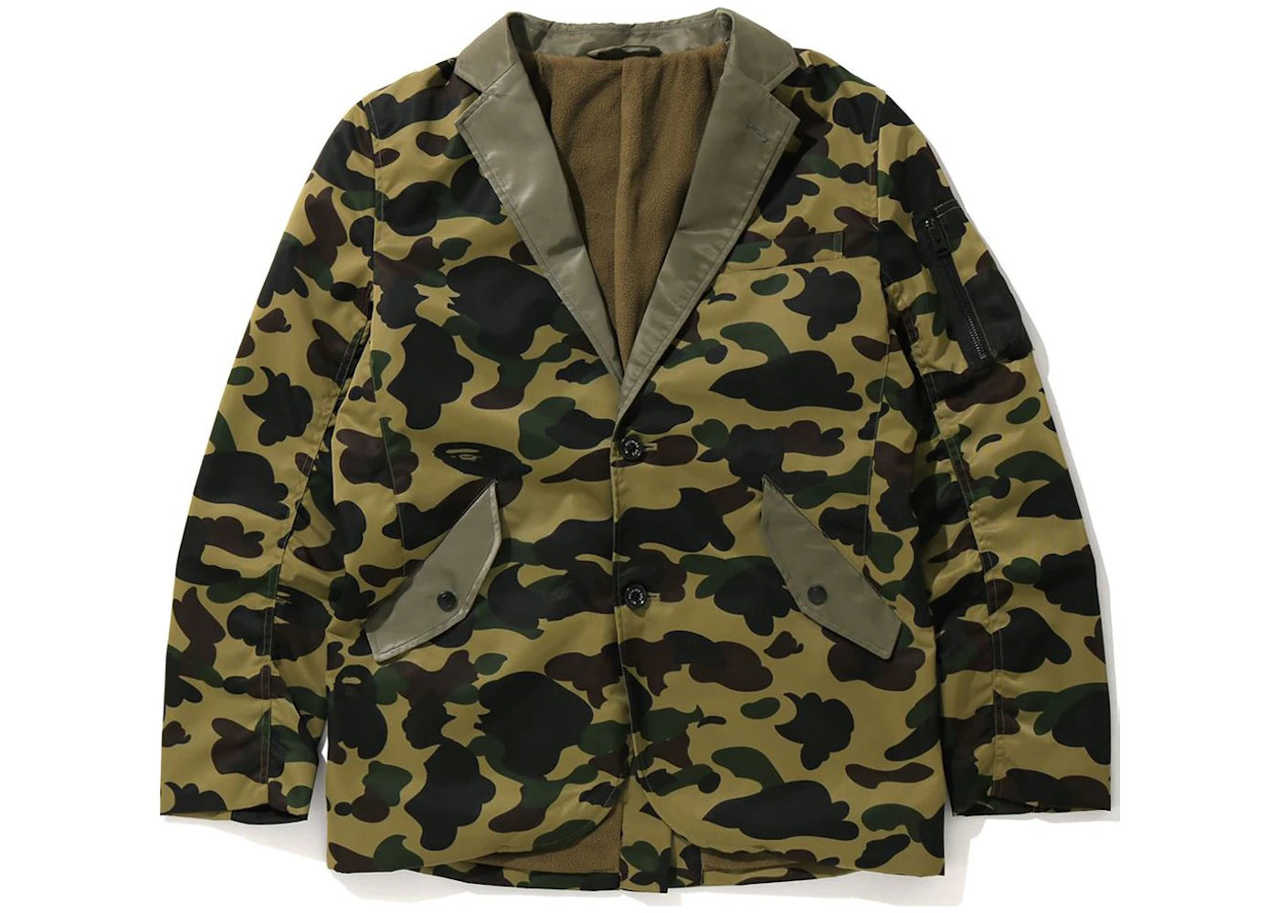 BAPE 1st Camo Military Tailored Jacket Green