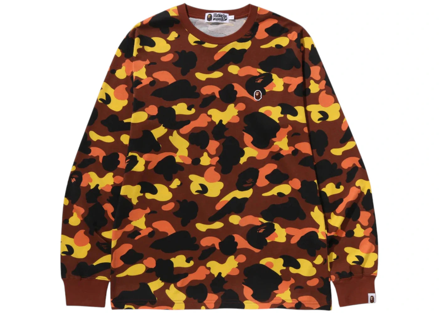 BAPE 1st Camo One Point LS Tee (FW25) Orange