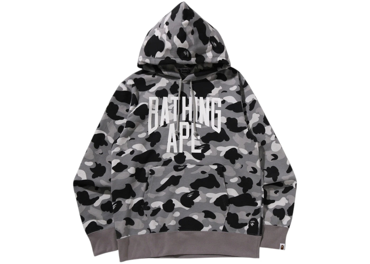 BAPE 1st Camo Pullover Hoodie Grey