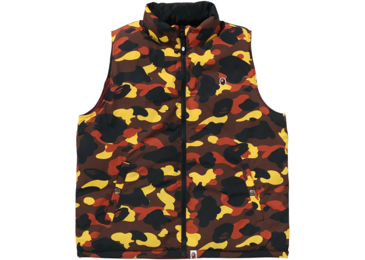 BAPE 1st Camo Reversible Down Vest (FW25) Orange