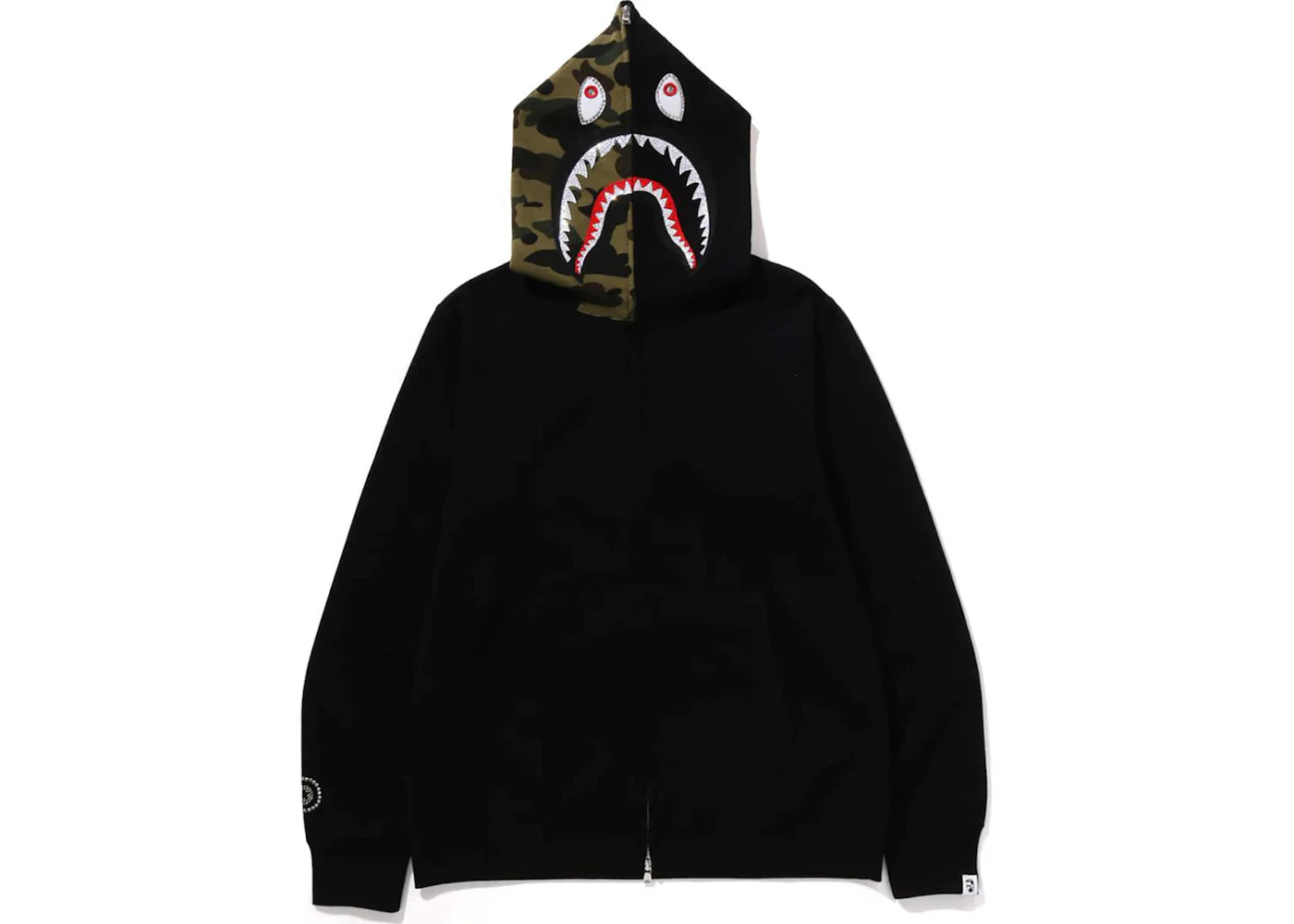 BAPE 1st Camo Shark Full Zip Hoodie Black