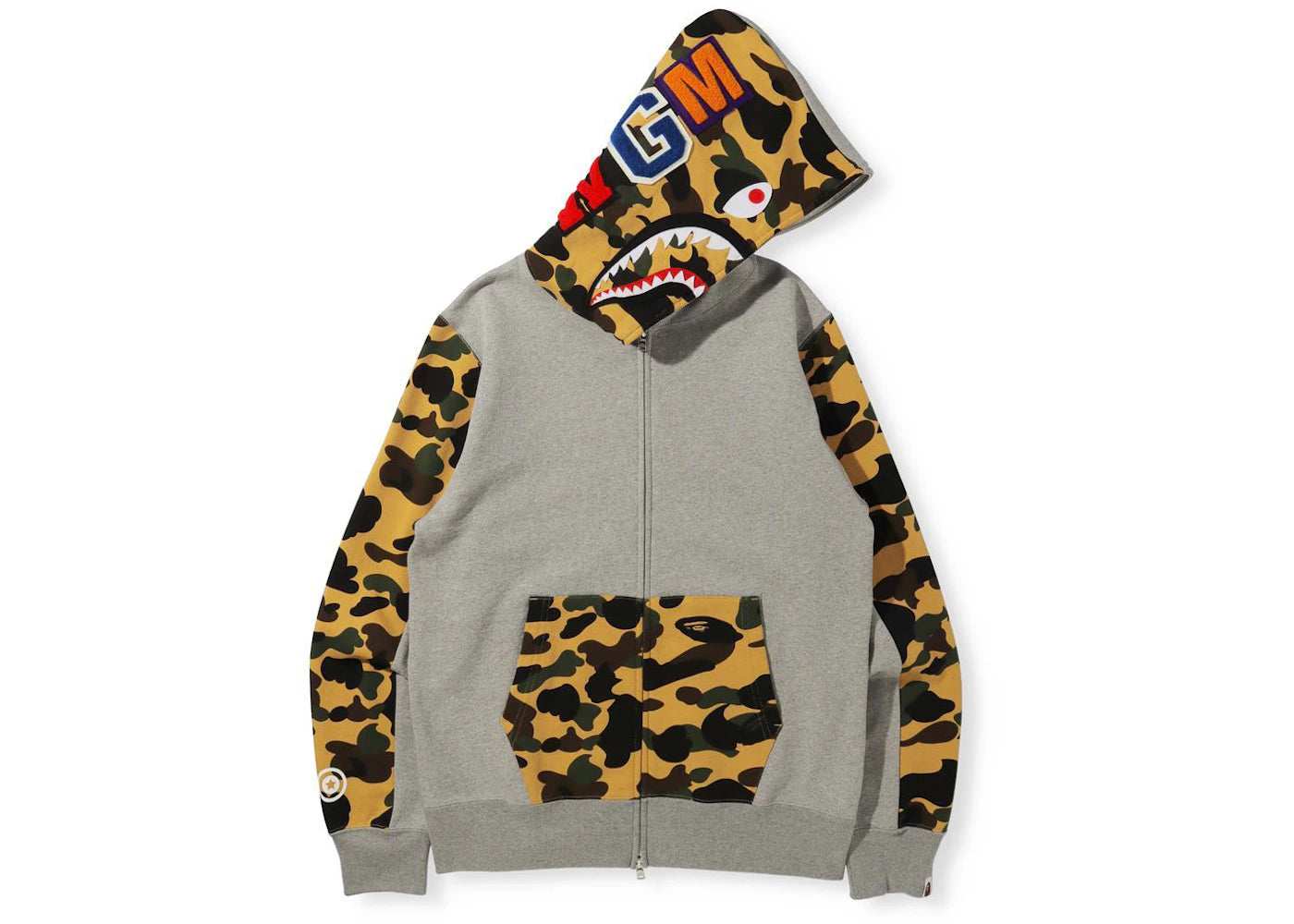 BAPE 1st Camo Shark Full Zip Hoodie (FW21) Gray