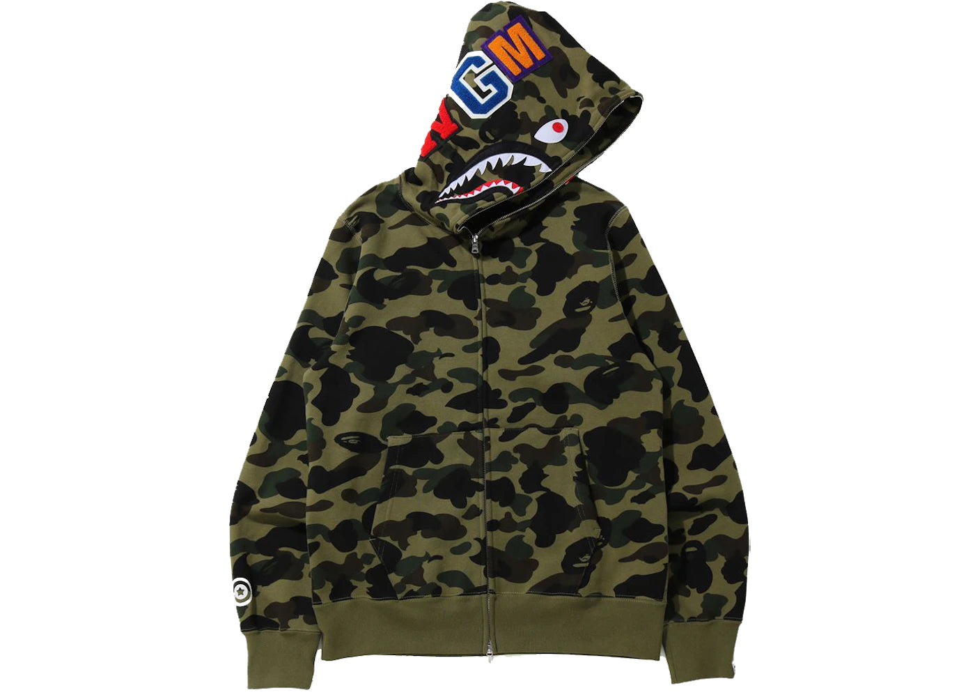 BAPE 1st Camo Shark Full Zip Hoodie (FW21) Green