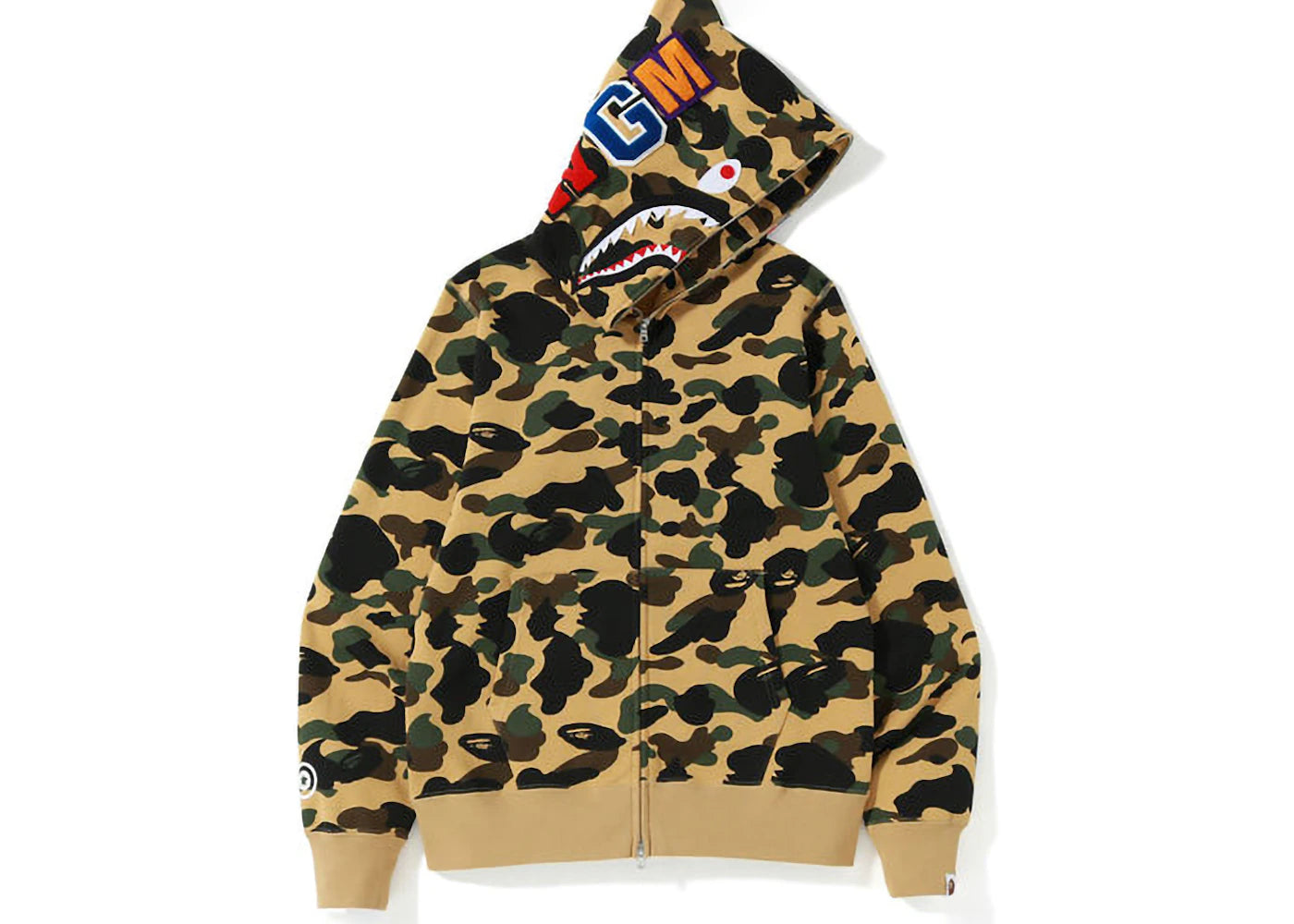 BAPE 1st Camo Shark Full Zip Hoodie Hoodie (FW22) Yellow