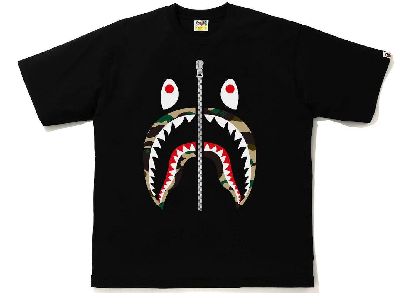 BAPE 1st Camo Shark Relaxed Fit Tee Black/Yellow
