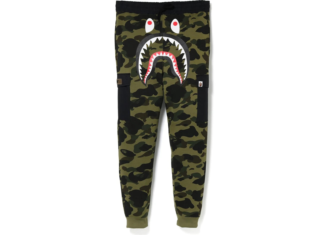 BAPE 1st Camo Shark Slim Sweat Cargo Pants Green