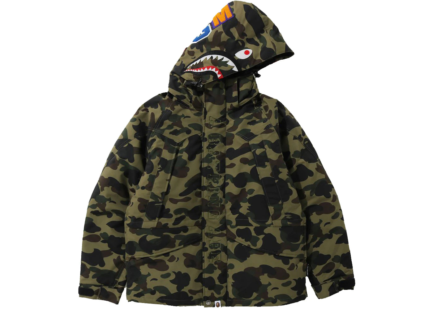 BAPE 1st Camo Shark Snowboard Down Jacket Green