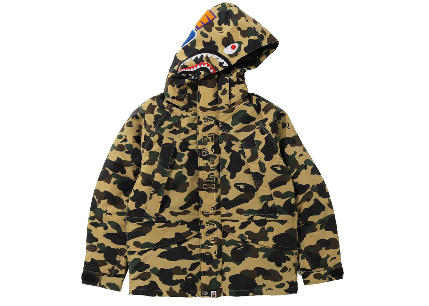 BAPE 1st Camo Shark Snowboard Down Jacket Yellow