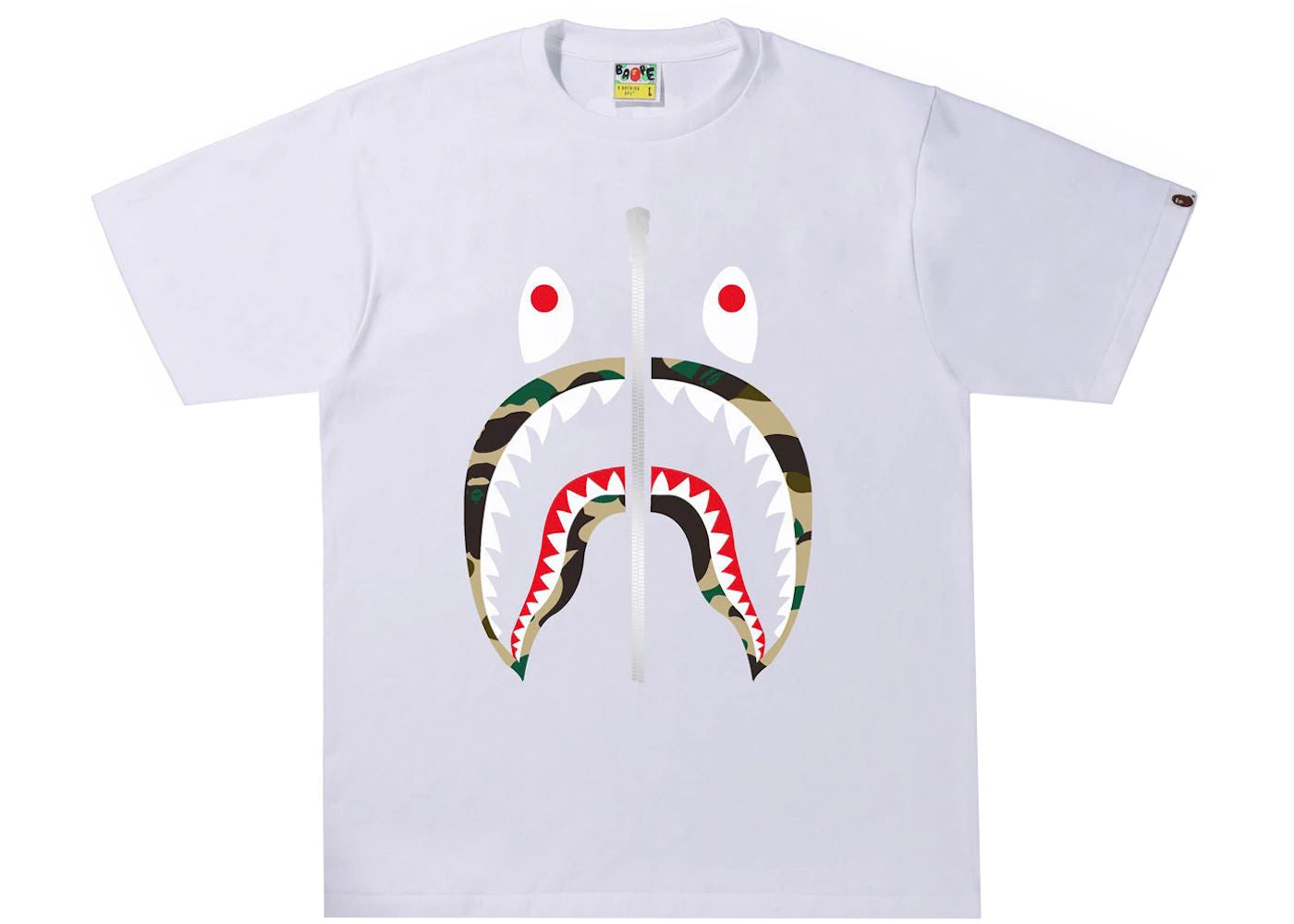 BAPE 1st Camo Shark Tee (SS22) White/Yellow