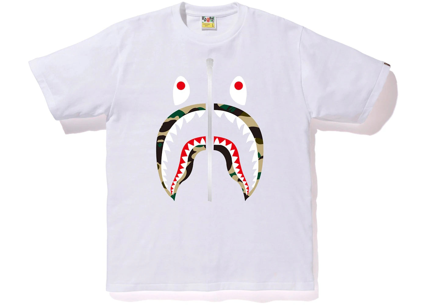 BAPE 1st Camo Shark Tee White/Yellow