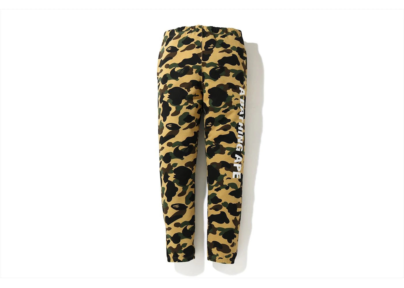BAPE 1st Camo Side Logo Slim Sweat Pants Yellow