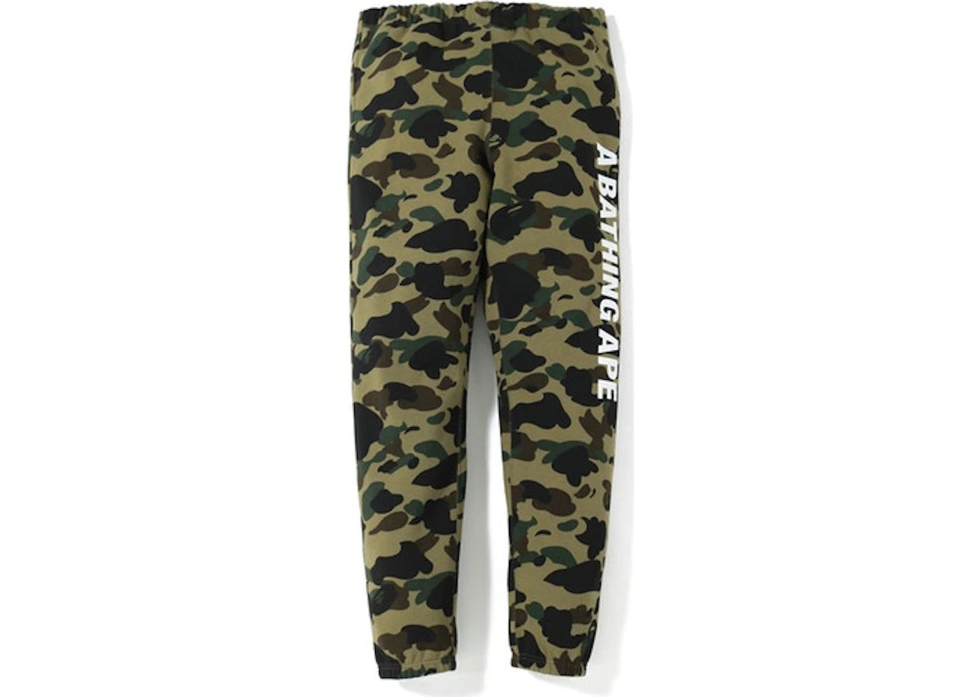 BAPE 1st Camo Side Logo Slim Sweatpants Green
