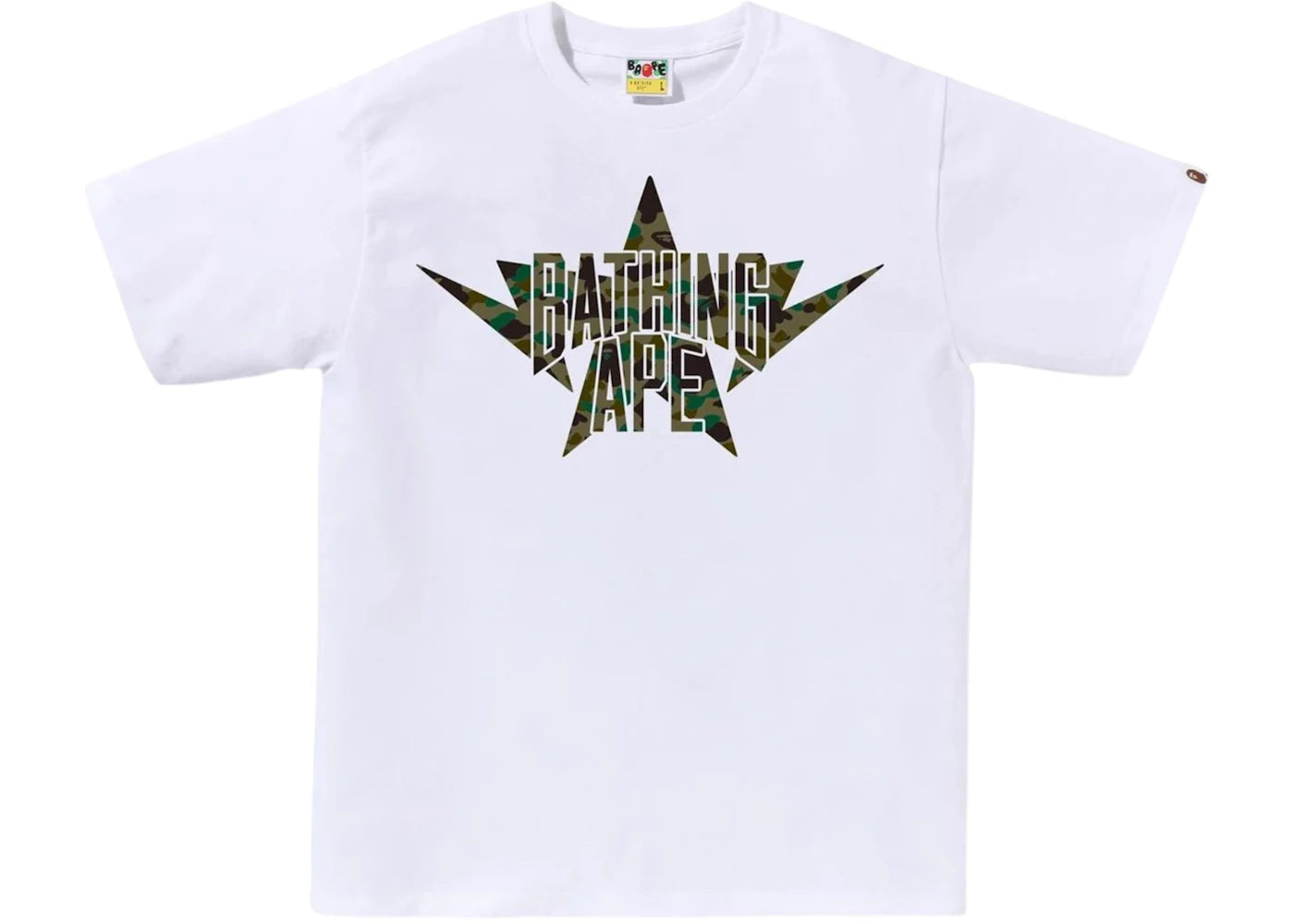 BAPE 1st Camo Twin Sta Nyc Tee Tee White/Green