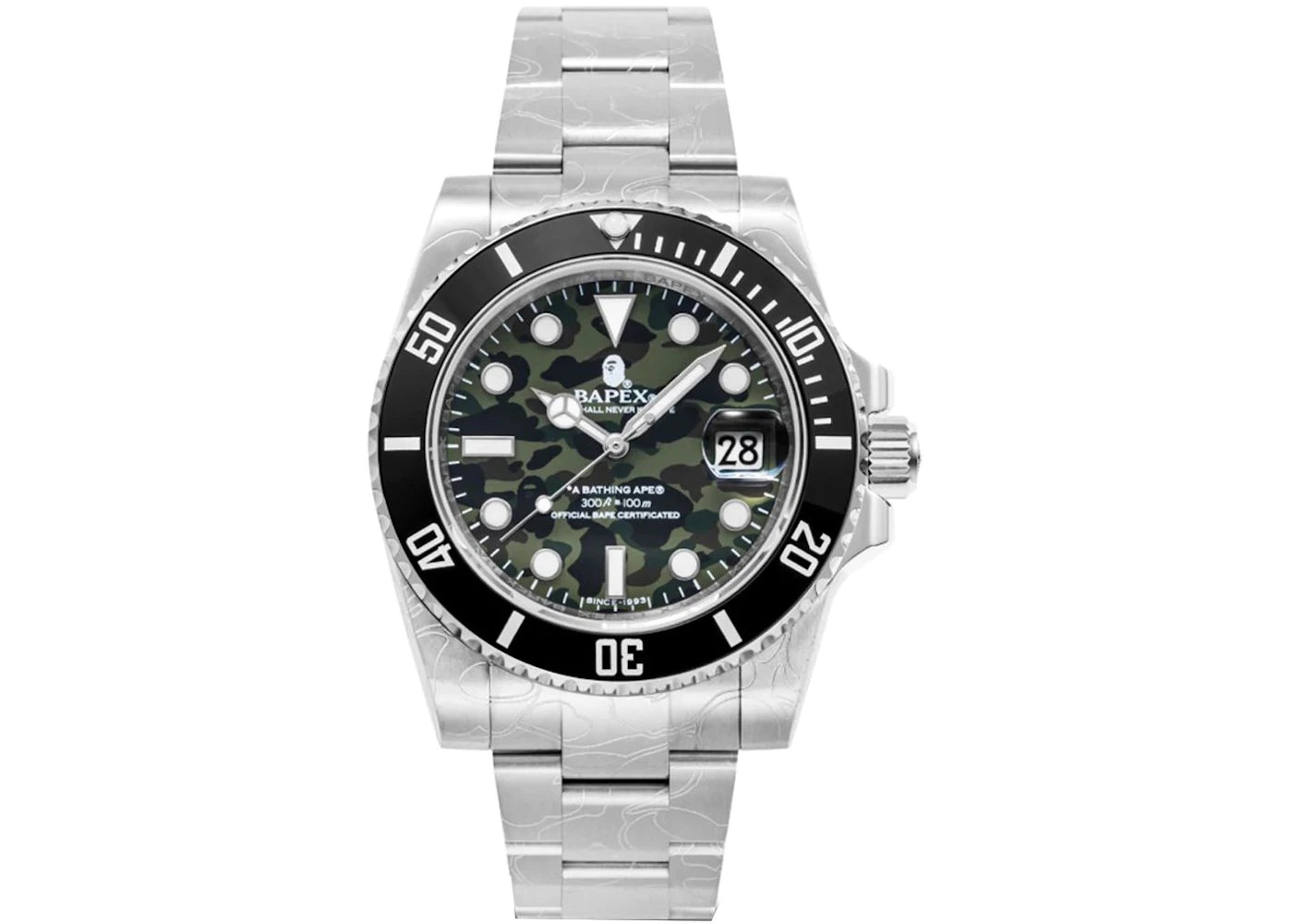 BAPE 1st Camo Type 1 BAPEX Watch Green