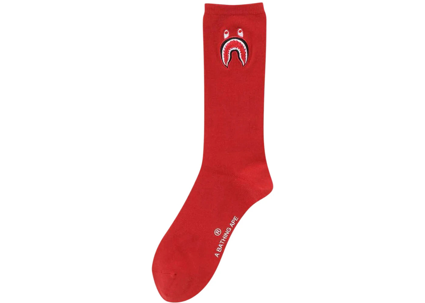 BAPE 1st Shark Socks Red