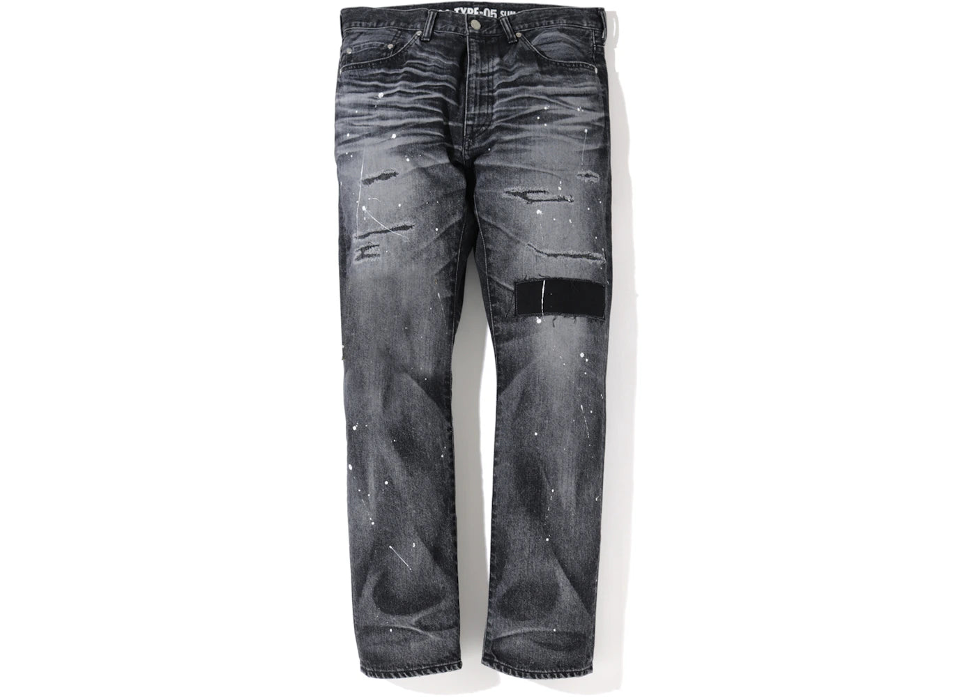 BAPE 2008 Type-05 Damaged Denim Pants Black