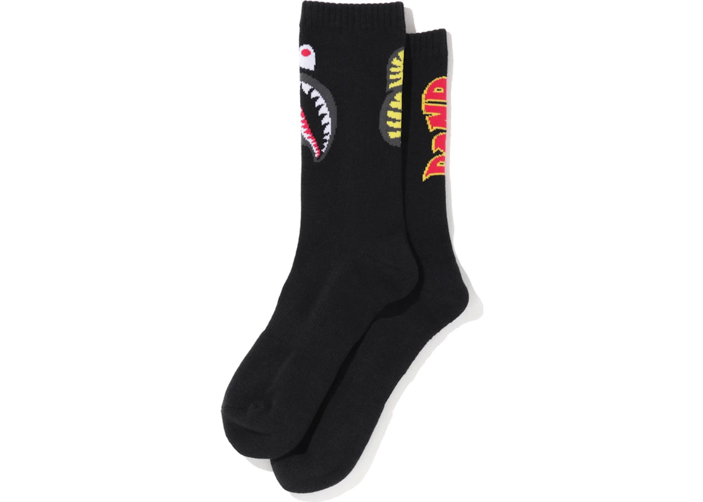 BAPE 2nd Shark Socks Black