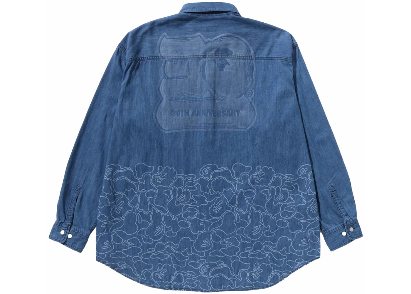 BAPE 30th Anniversary Denim Shirt Light Indigo