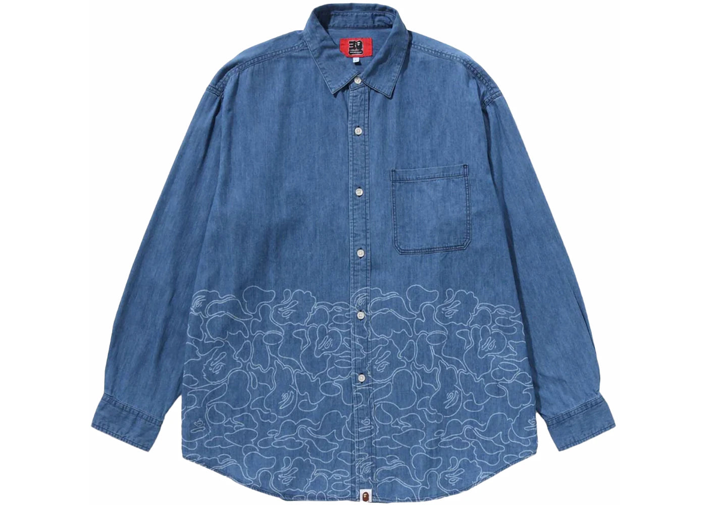 BAPE 30th Anniversary Denim Shirt Light Indigo