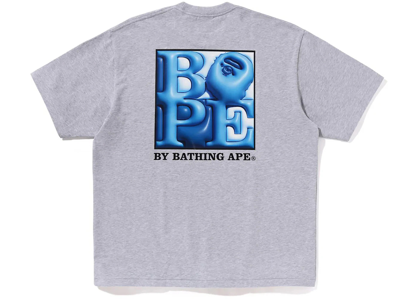 BAPE 3D Art Ape Head Relaxed Fit Tee Gray