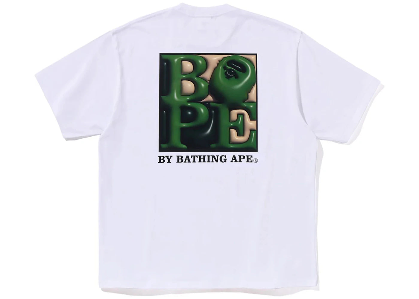 BAPE 3D Art Ape Head Relaxed Fit Tee White
