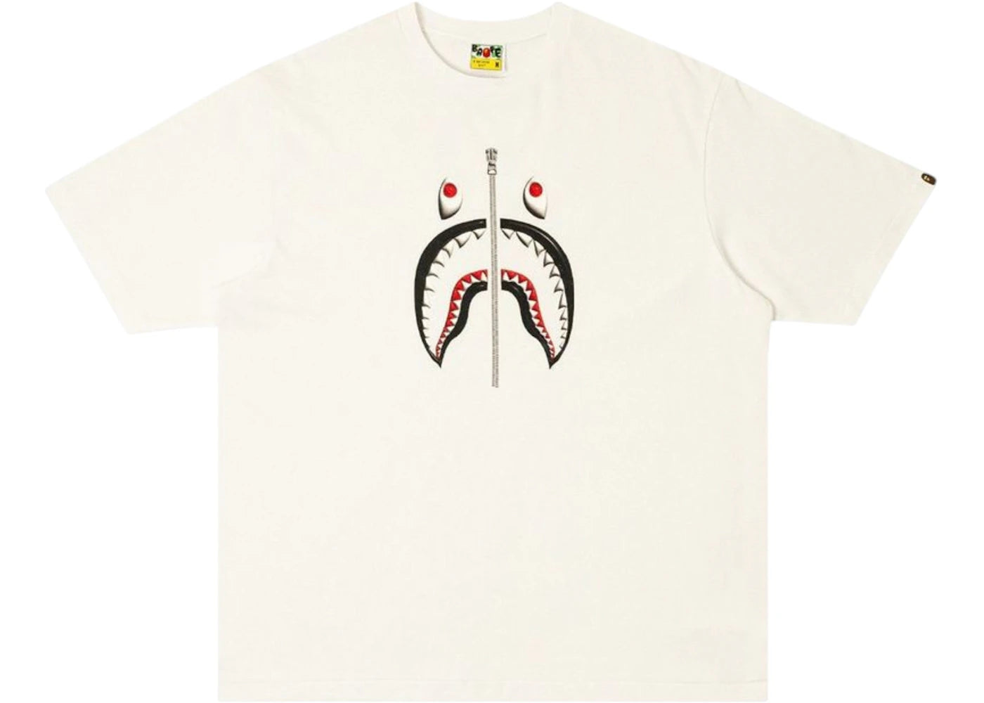 BAPE 3D Shark Relaxed Fit Tee White