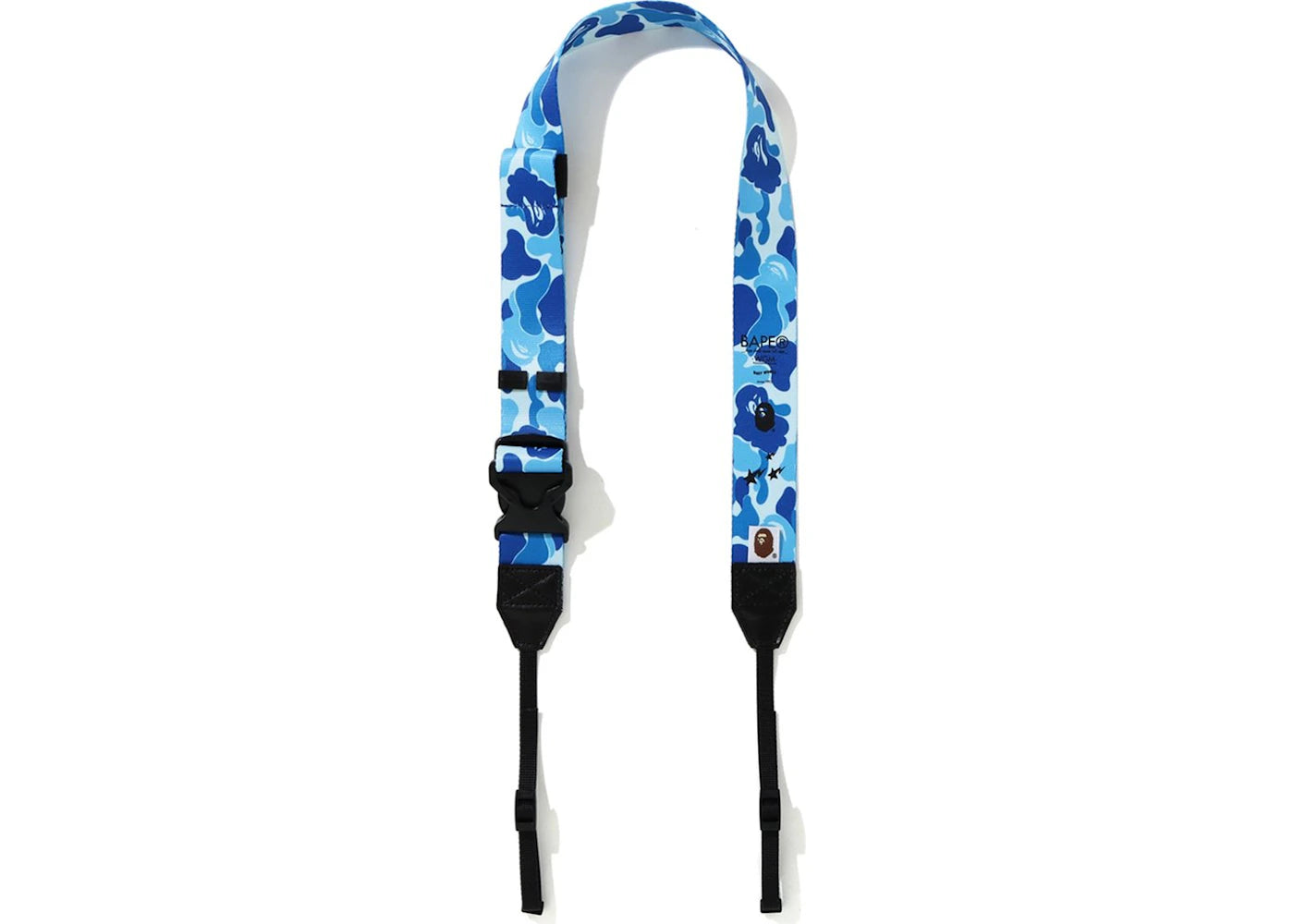 BAPE A Bathing APE ABC Camo Camera Wide Strap Blue