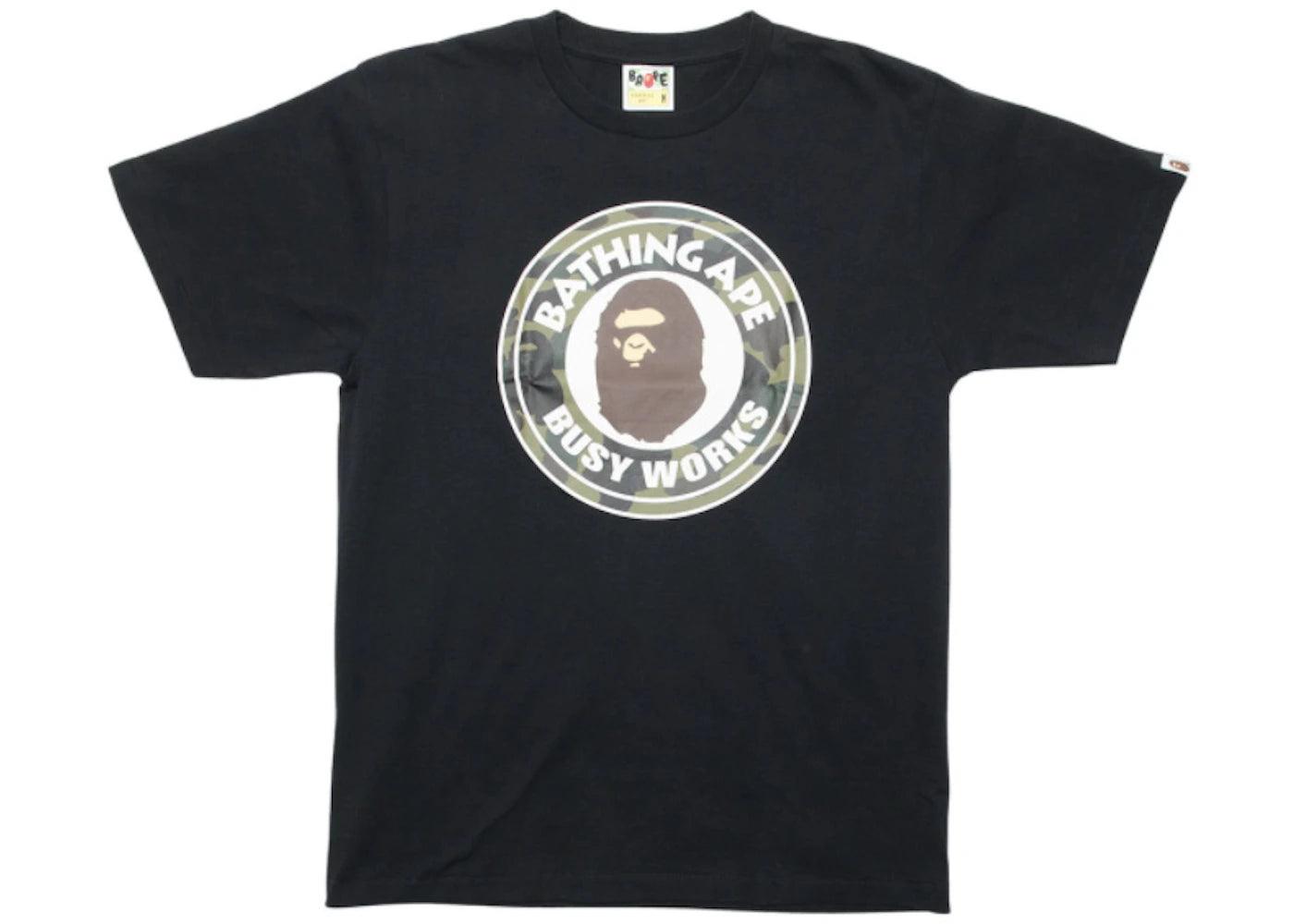 BAPE A Bathing Ape 1st Camo Busy Works Tee Black/Green