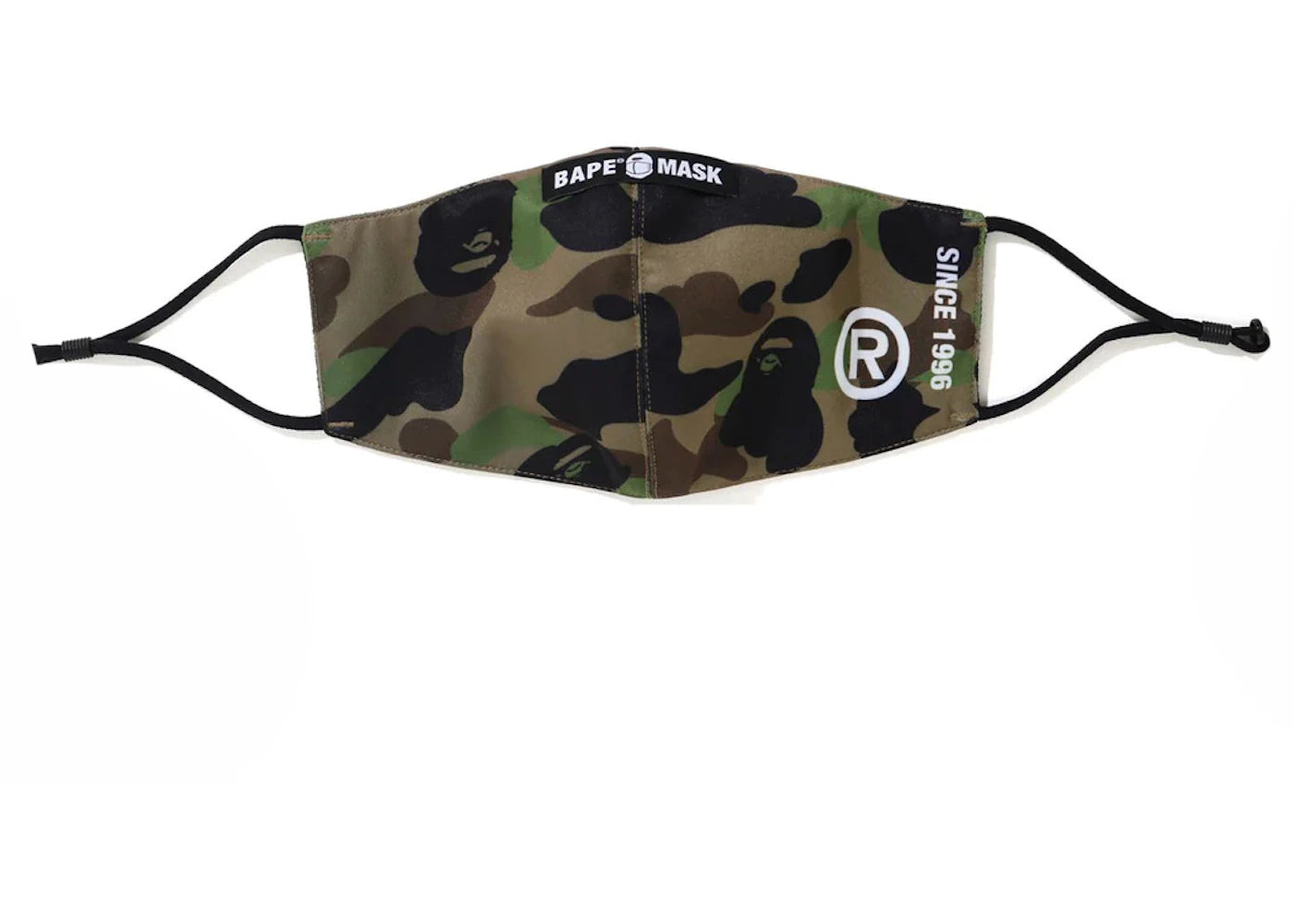 BAPE A Bathing Ape 1st Camo Print Mask Green