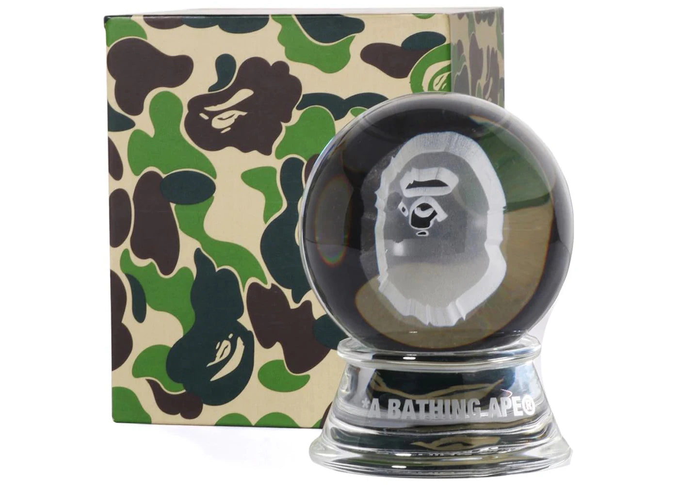 BAPE A Bathing Ape 29th Anniversary Ape Head Ornament Clear