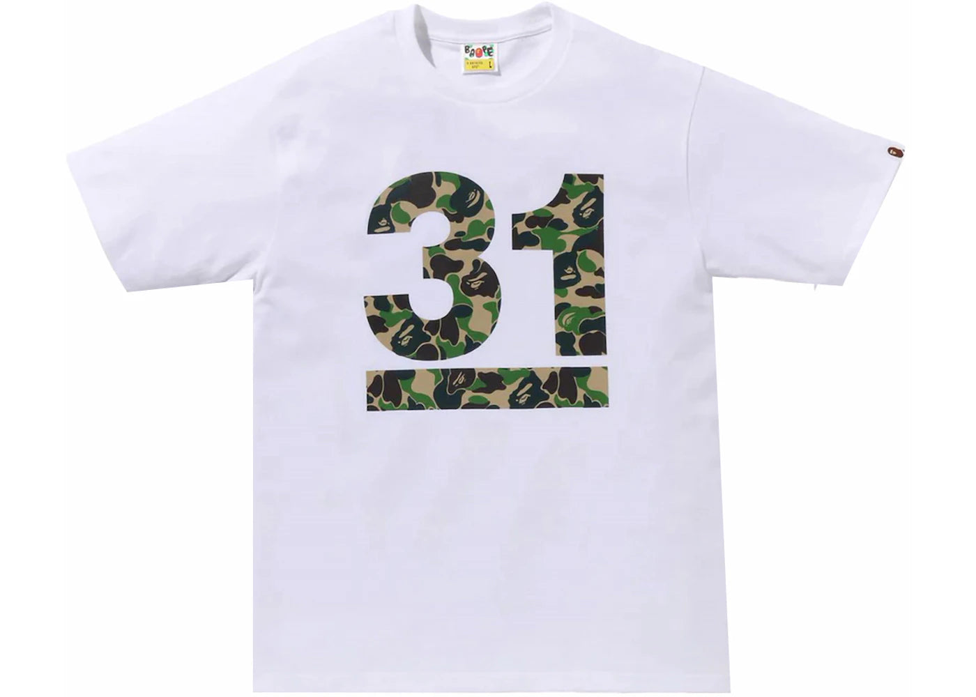 BAPE A Bathing Ape 31st Anniversary ABC Camo Tee White/Green