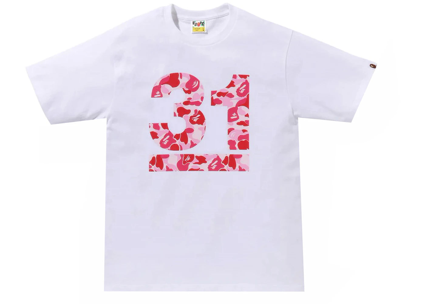 BAPE A Bathing Ape 31st Anniversary ABC Camo Tee White/Pink