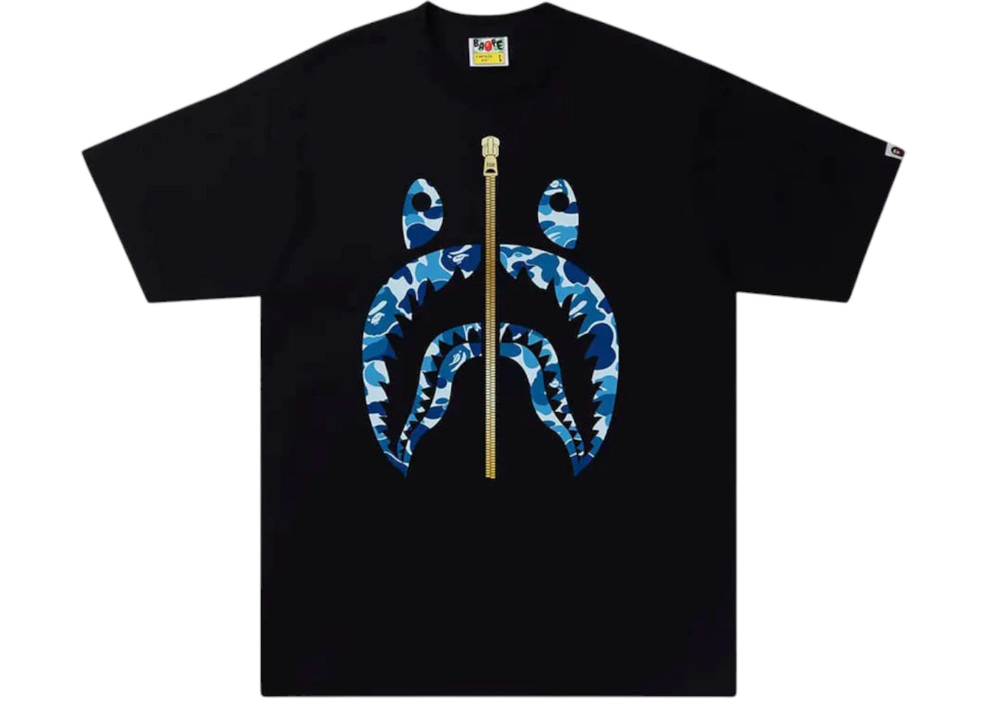 BAPE A Bathing Ape ABC Camo Shark Tee Black/Blue