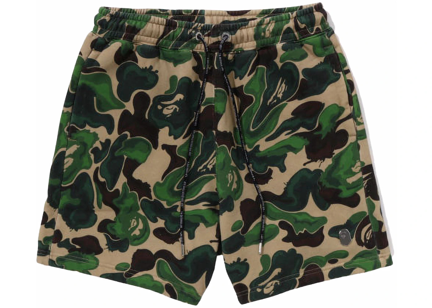 BAPE A Bathing Ape Art Camo Sweat Shorts Green