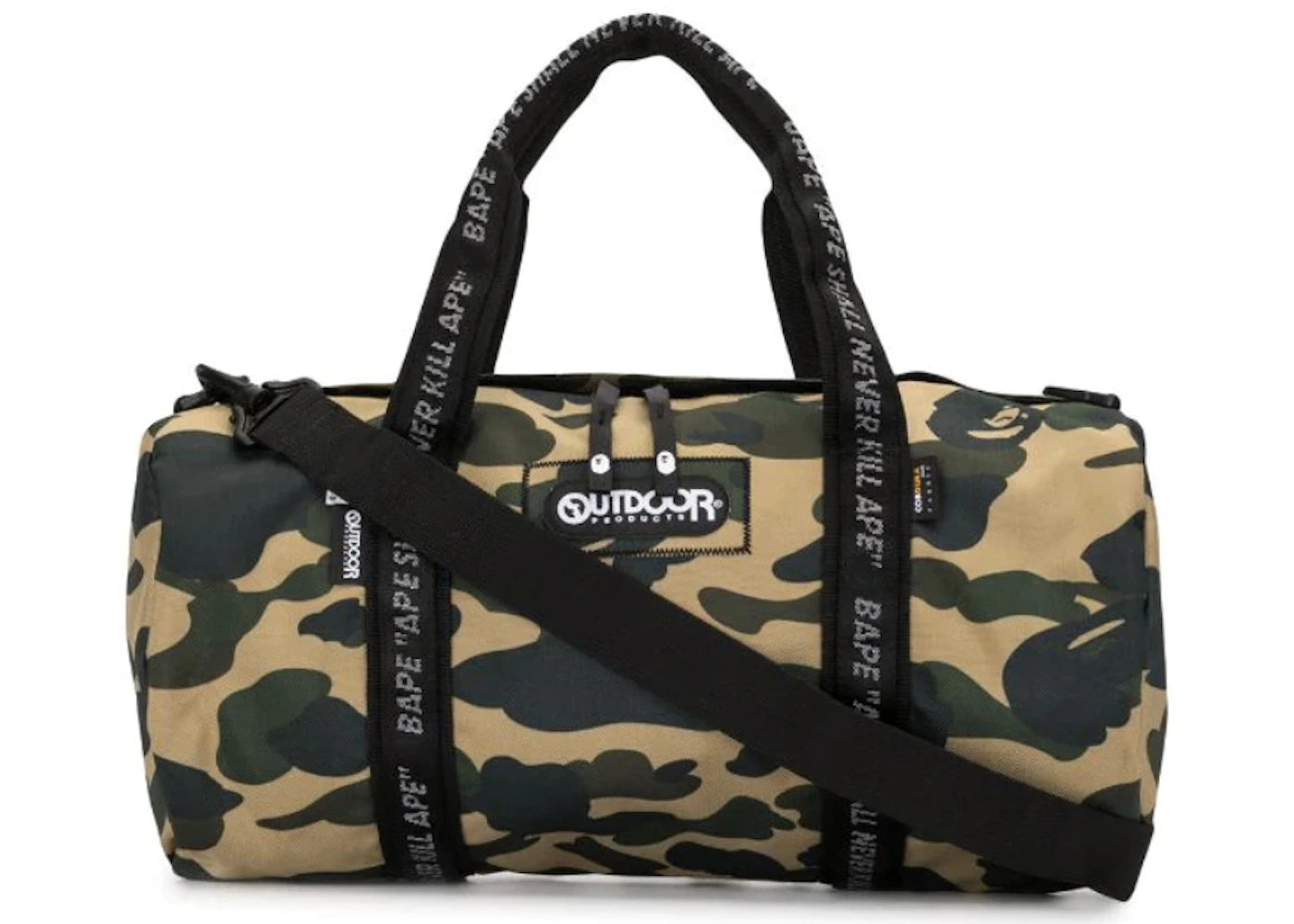 BAPE A Bathing Ape Bape x Outdoor Products 1st Camo Duffel Bag Yellow