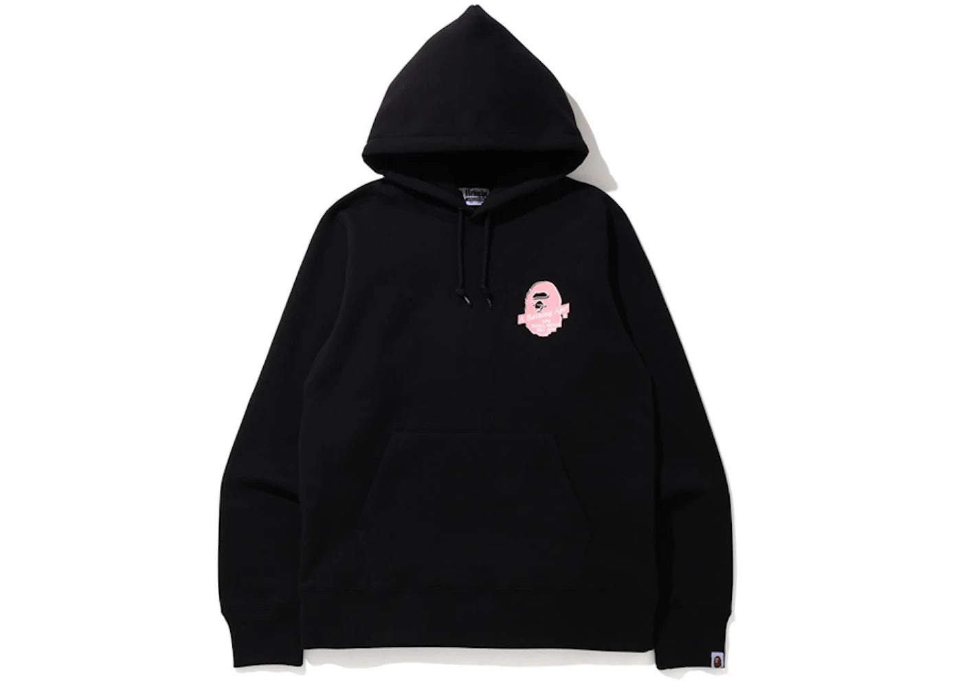 BAPE A Bathing Ape Circle Pullover Hoodie Black/Pink