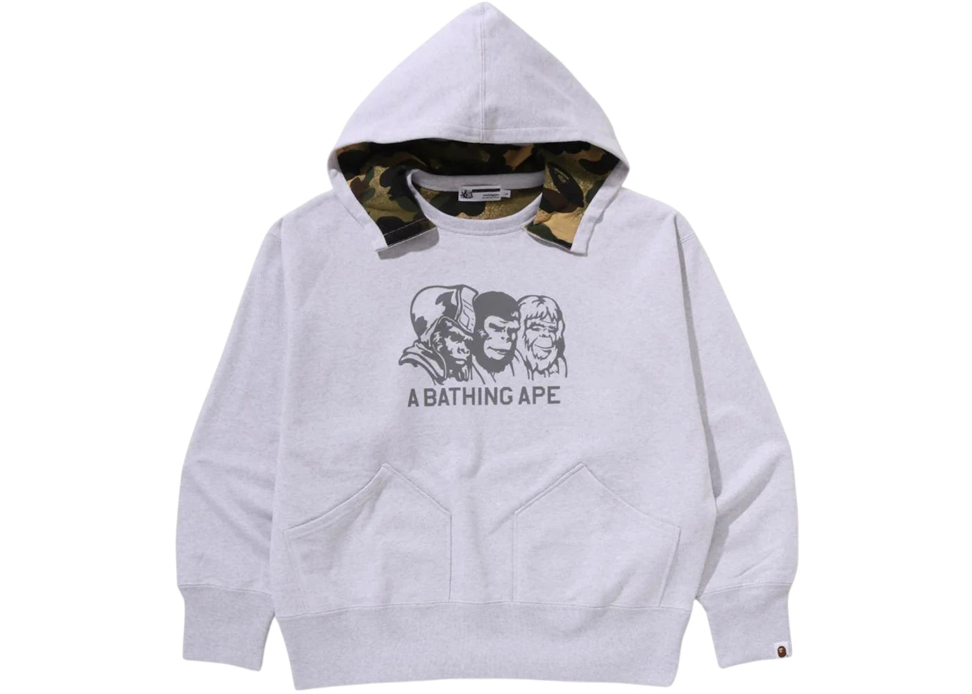 BAPE A Bathing Ape Double Face Pullover Legacy Hoodie Gray