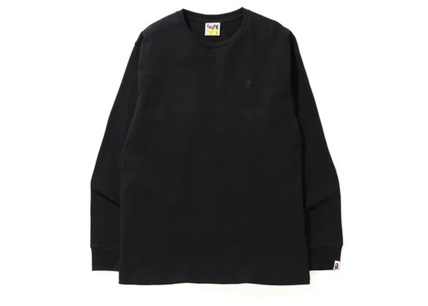 BAPE A Bathing Ape Head One Point L/S Tee Pure Black