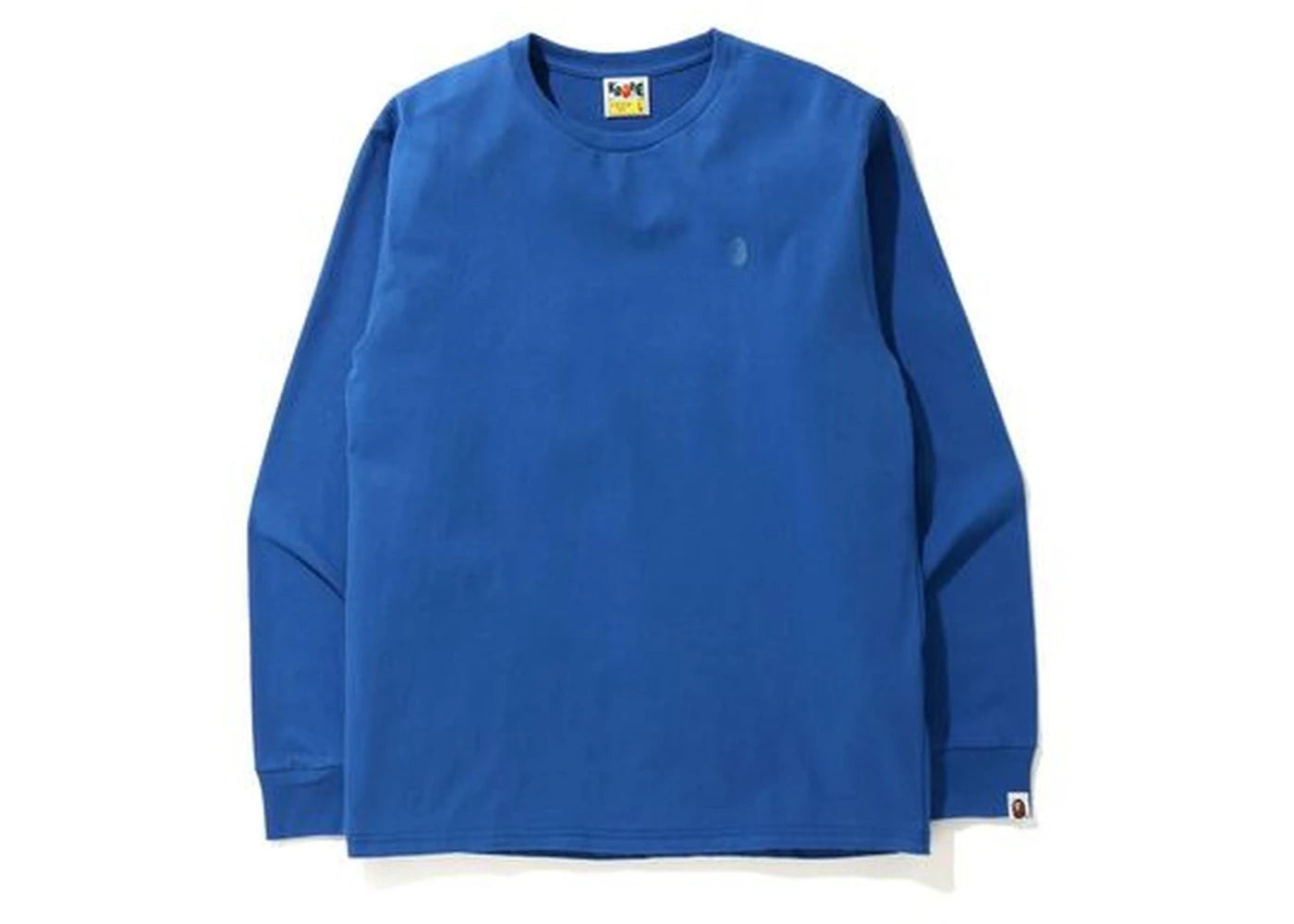 BAPE A Bathing Ape Head One Point L/S Tee Pure Blue