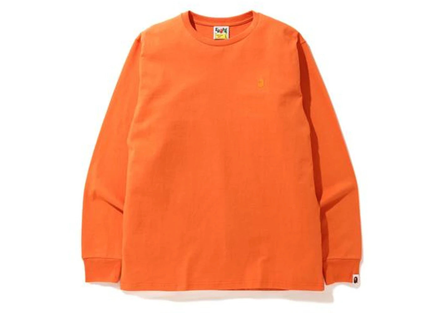 BAPE A Bathing Ape Head One Point L/S Tee Pure Orange
