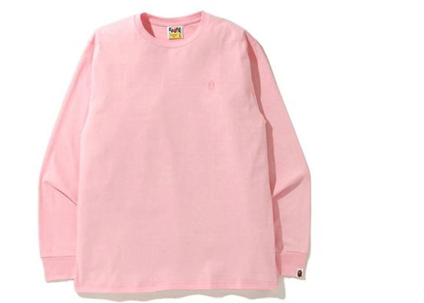 BAPE A Bathing Ape Head One Point L/S Tee Pure Pink