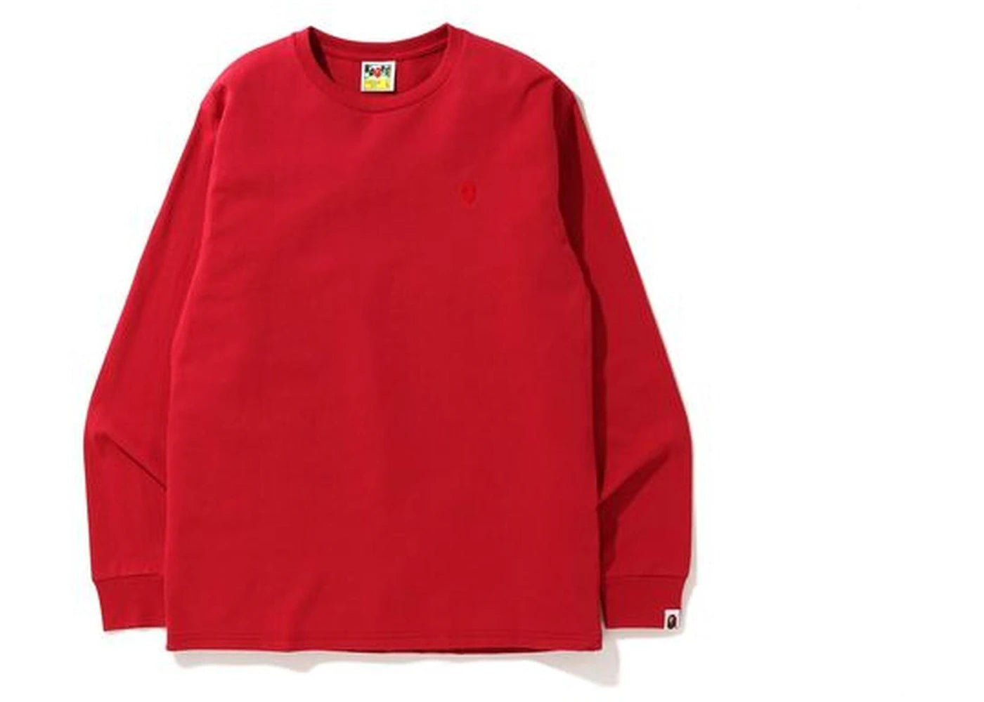 BAPE A Bathing Ape Head One Point L/S Tee Pure Red