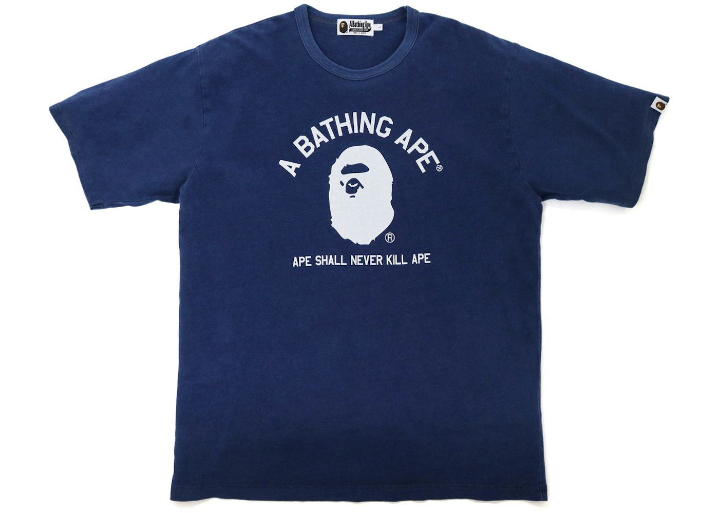 BAPE A Bathing Ape Indigo Relaxed Fit Tee Indigo