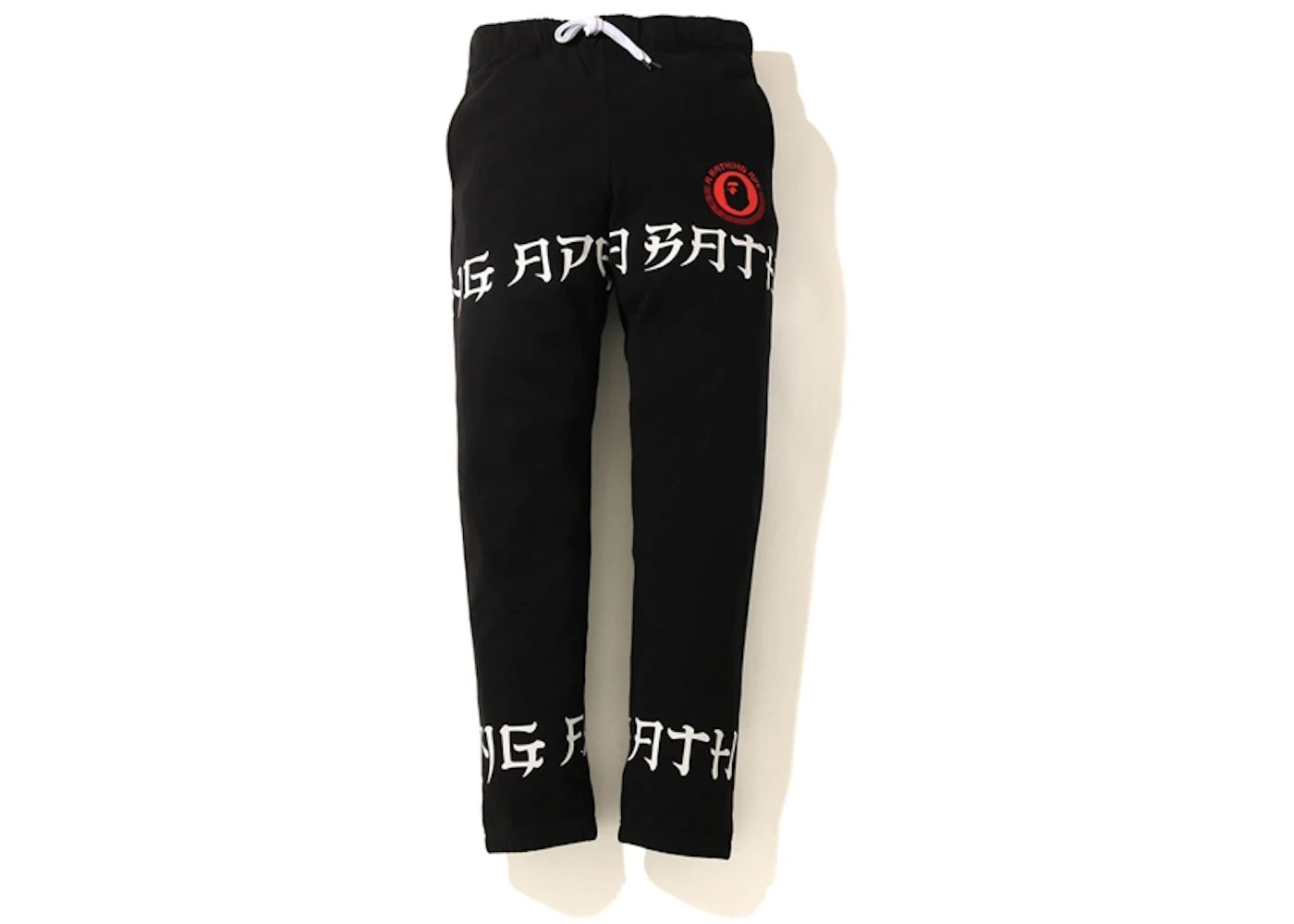 BAPE A Bathing Ape Lettered Slim Sweatpants Black