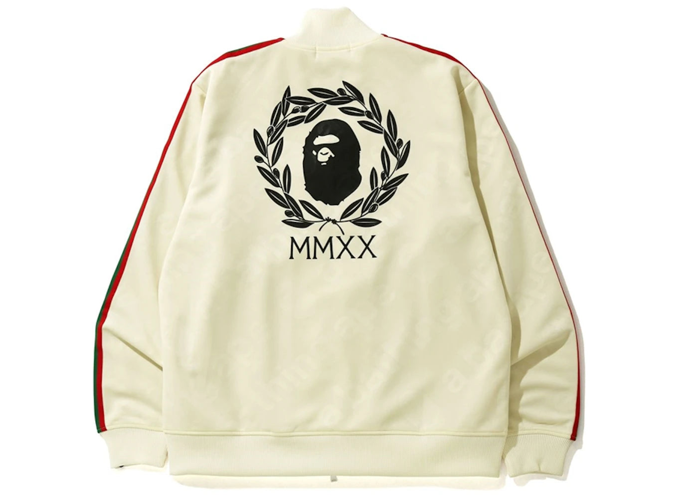 BAPE A Bathing Ape Line Sleeve Jersey Top Ivory